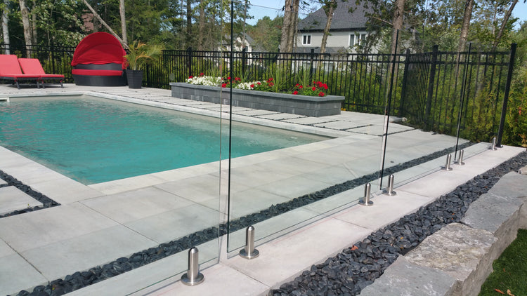 Clôture de verre 46" de hauteur