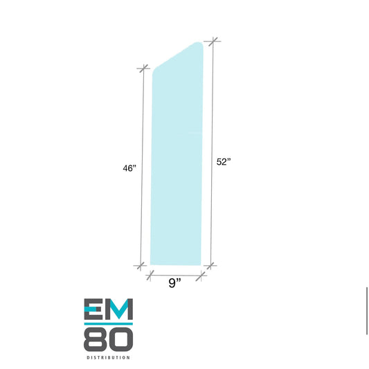 Panneau de verre pour marche d'escalier 46"