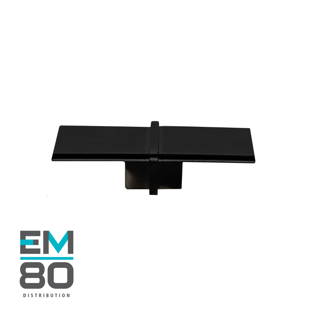 Connecteur 180 noir mat pour main courante 25mmx21mm en acier inoxydable