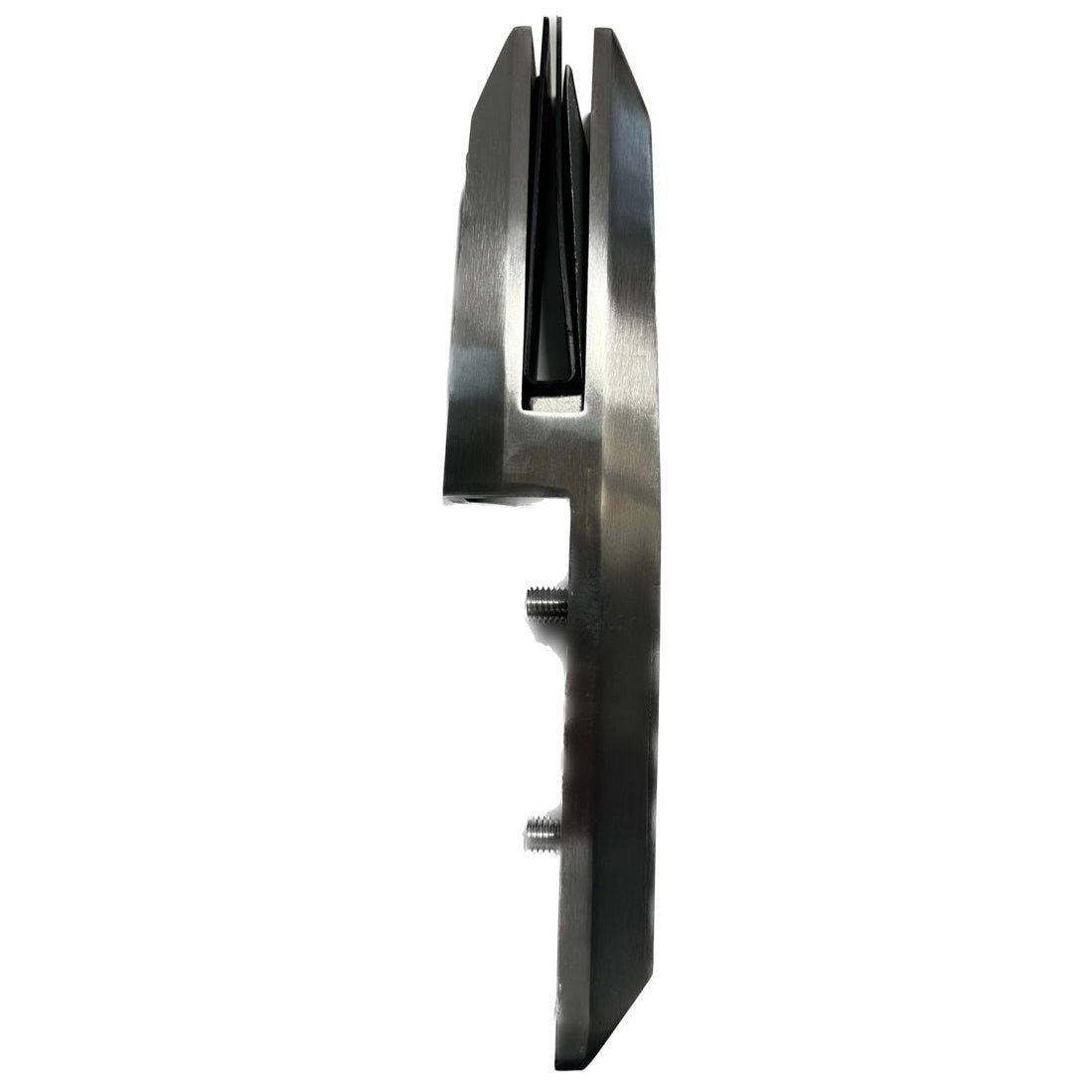 Spigot latérale en acier inoxydable finit brossé pour fixation de verre trempé 12mm en façade de balcon