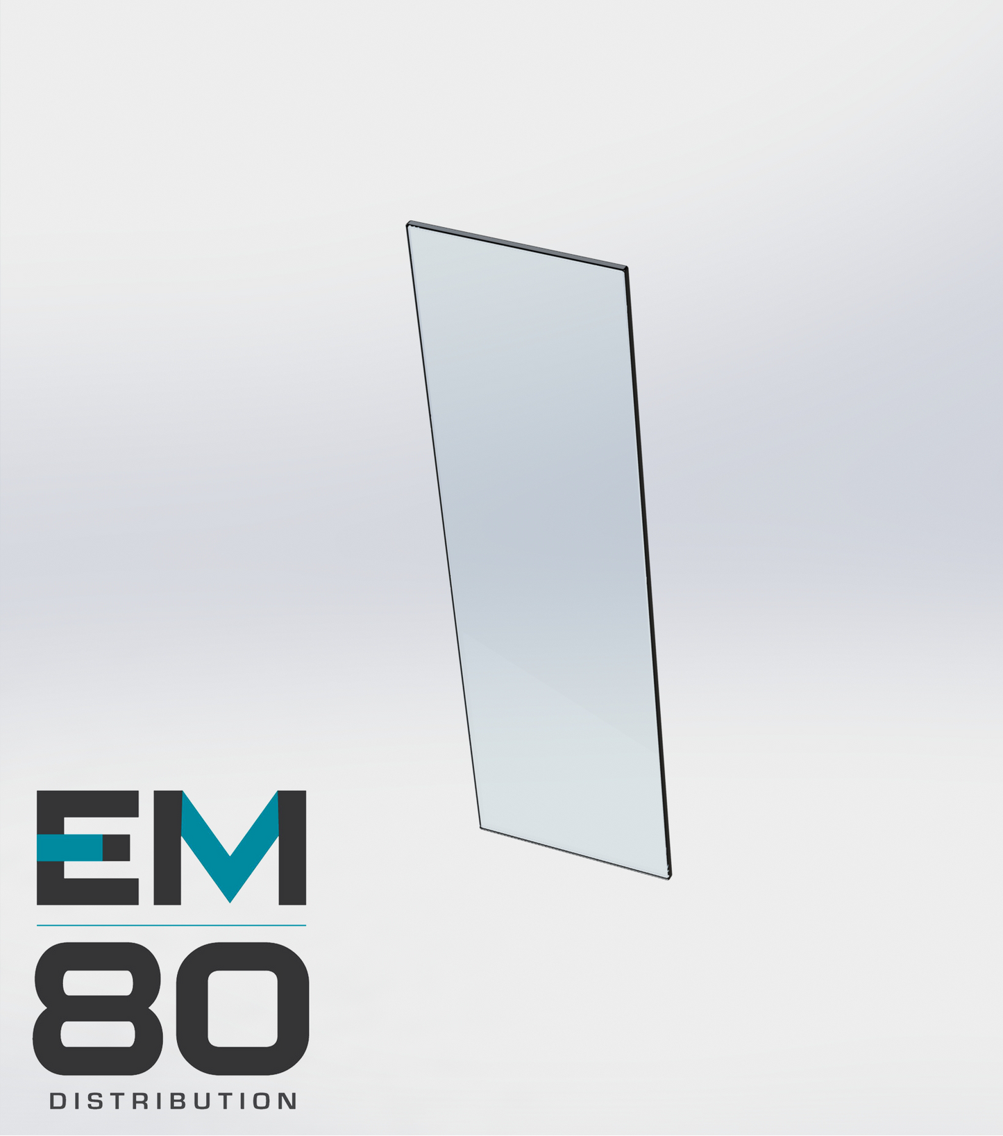 Panneau de verre 34" x 13" à 3"
