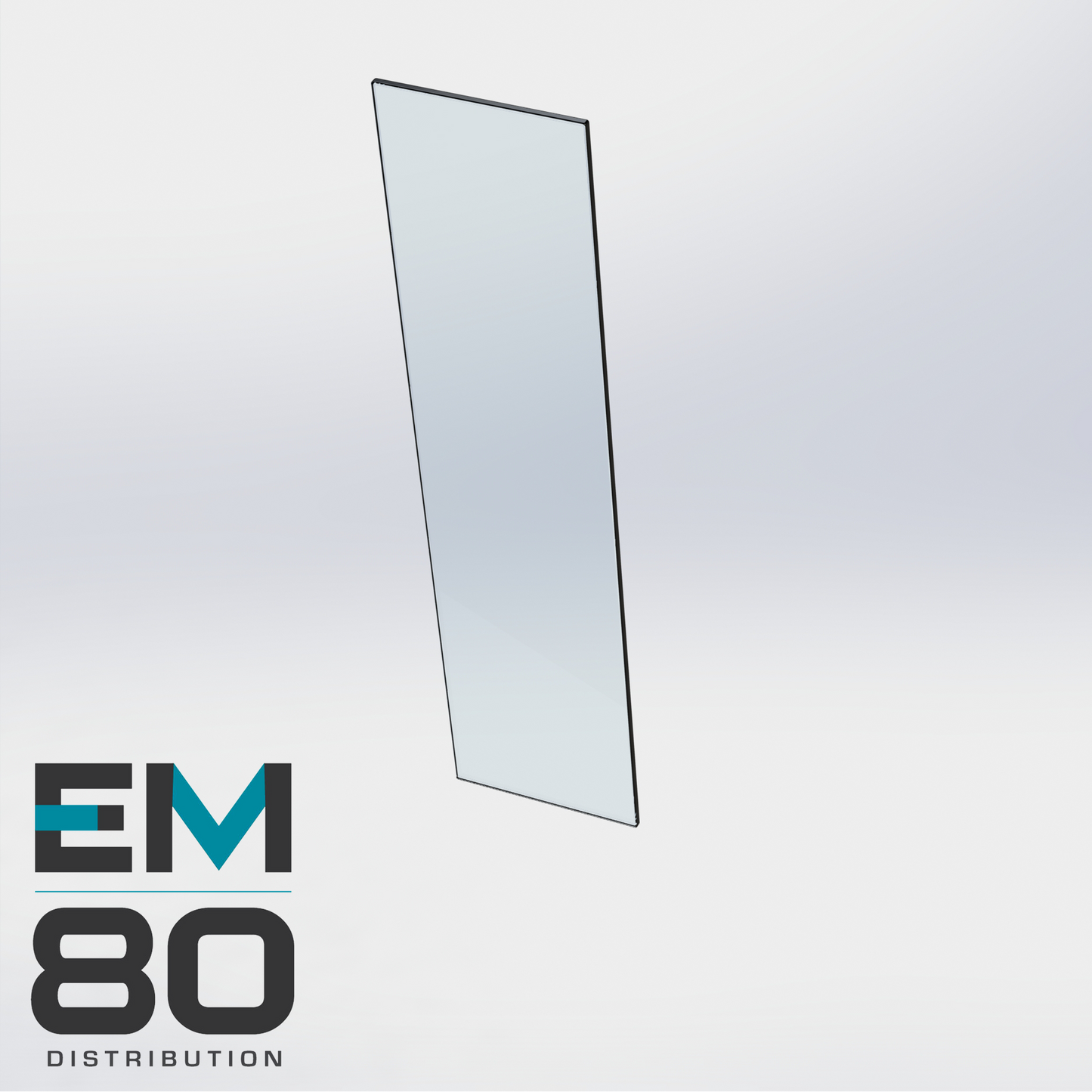 Panneau de verre 40" x 3" à 13"