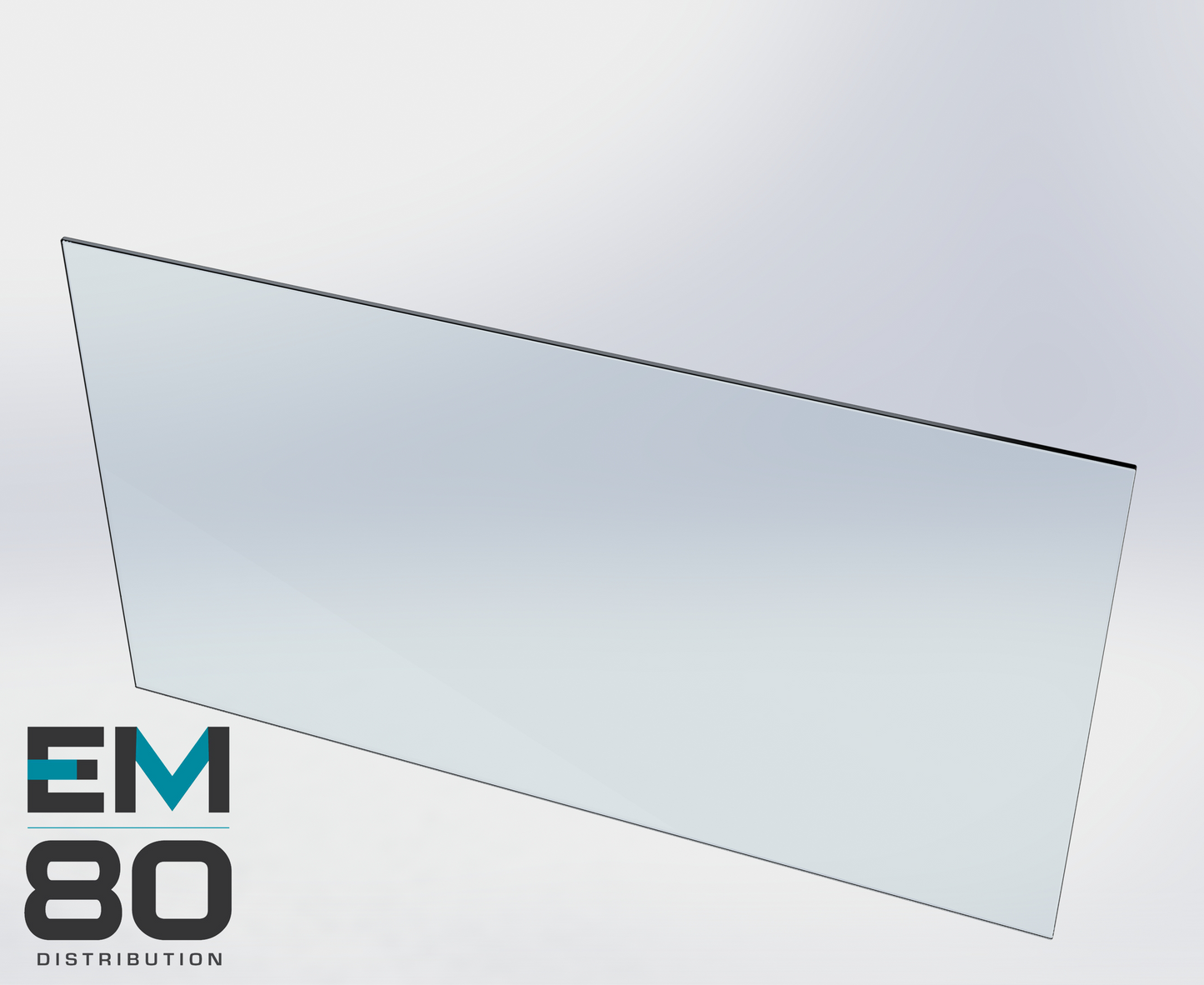 Panneau de verre trempé clair 12mm 34 pouces de hauteur par 60 pouces de large