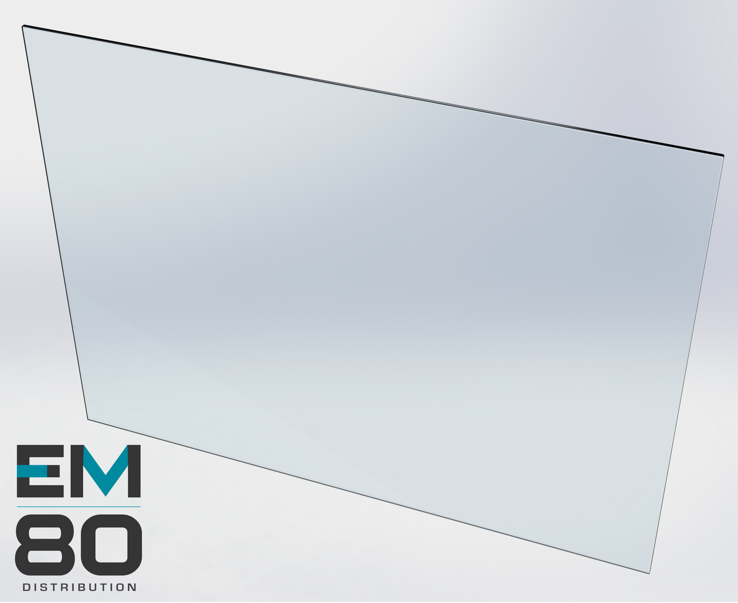 Panneau de verre trempé clair 46 pouces de hauteur par 50 pouces de large