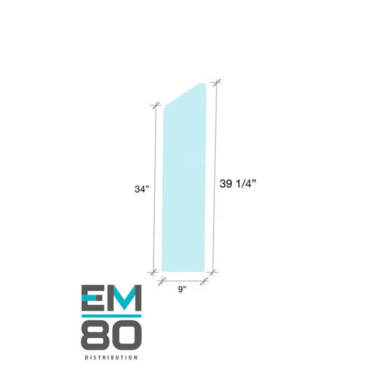 Panneau de verre pour marche d'escalier 34"