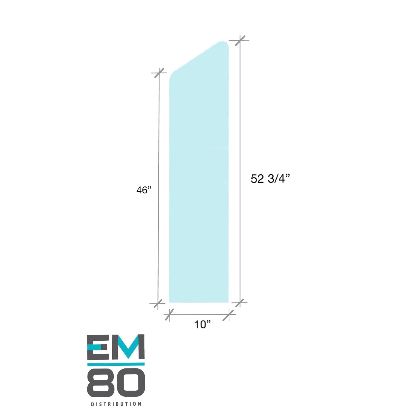 Panneau de verre pour marche d'escalier 46"