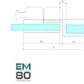 Loquet magnétique 180° ouverture extérieure