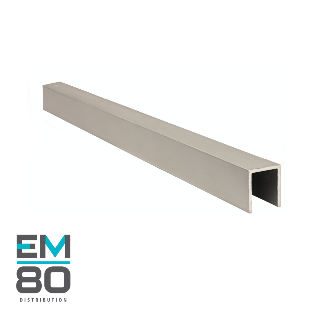 Moulure de douche 12mm / 10mm de couleur nickel brossé