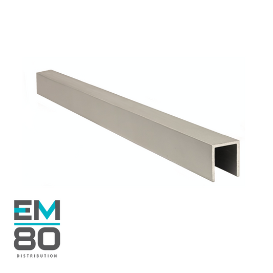 Moulure de douche 12mm / 10mm de couleur nickel brossé