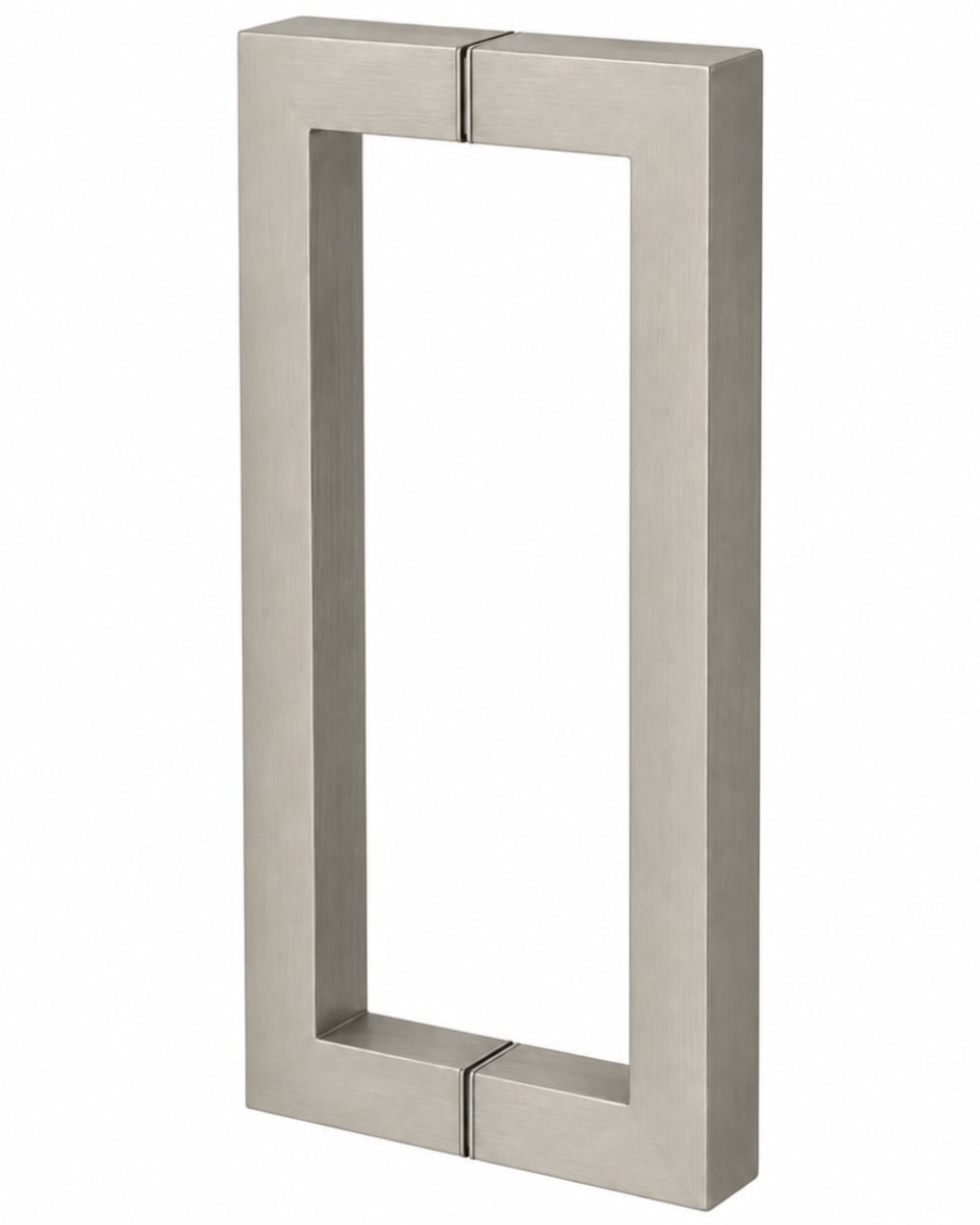 Poignée de douche carrée nickel brossé