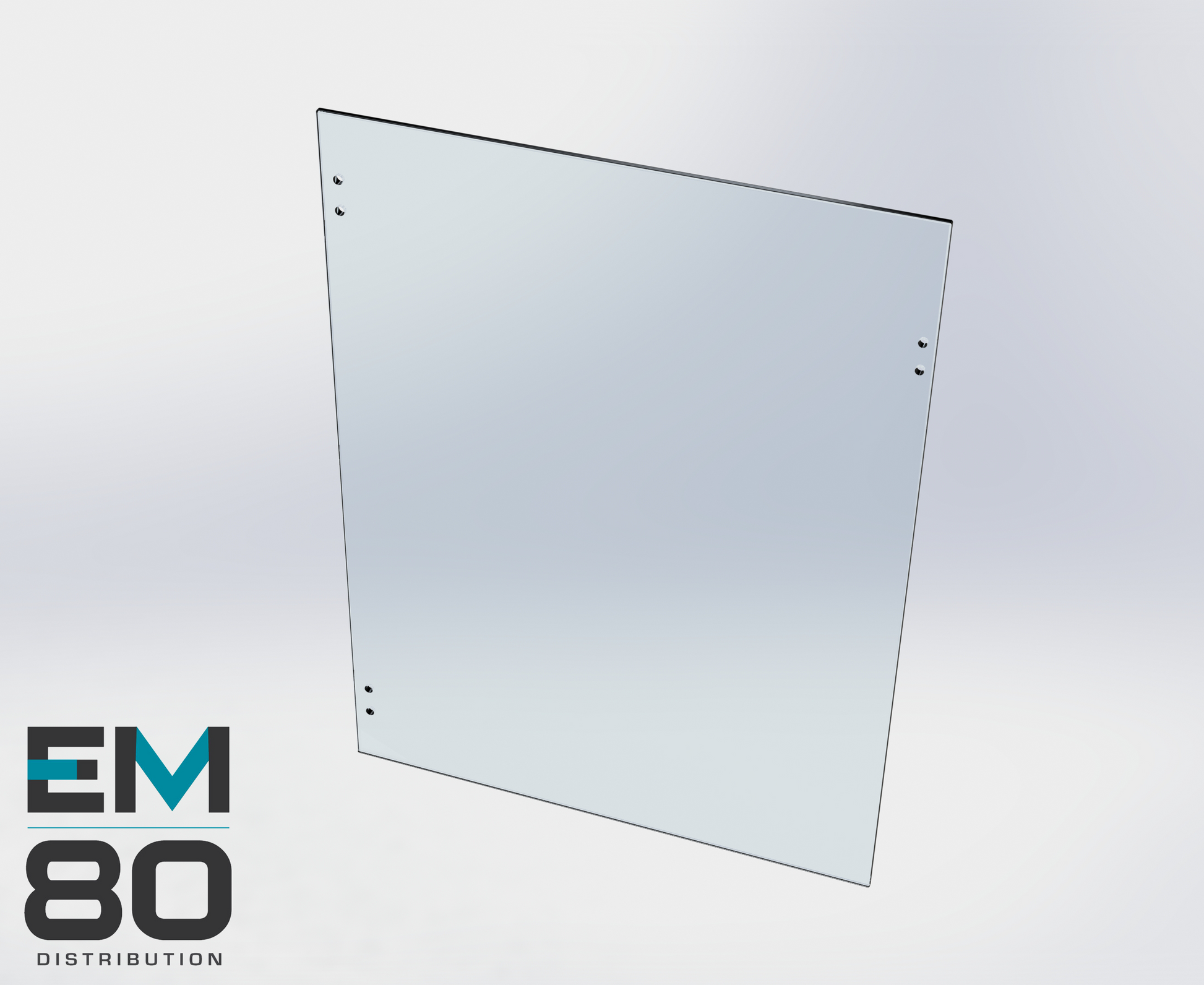 Porte à ressort en verre trempé 12mm clair avec trous