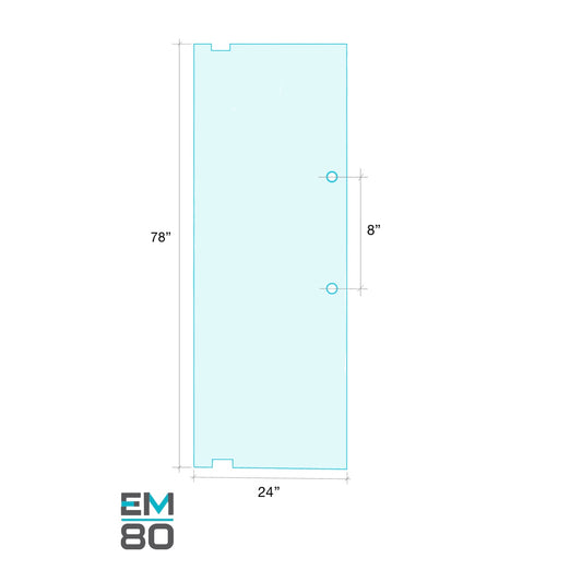 Porte de douche 24" x 78"