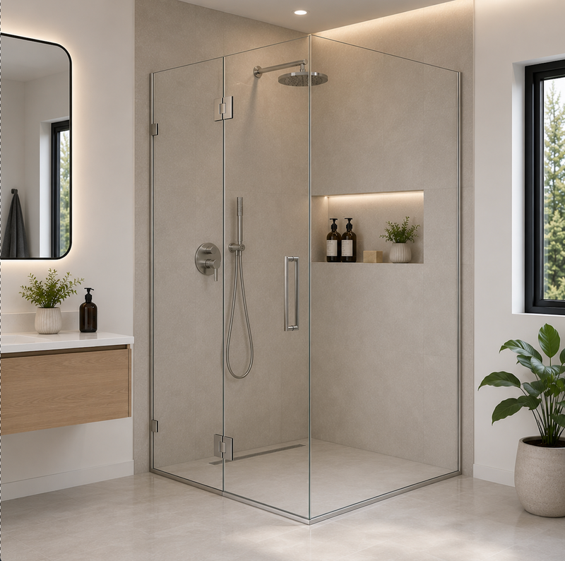 Douche en coin