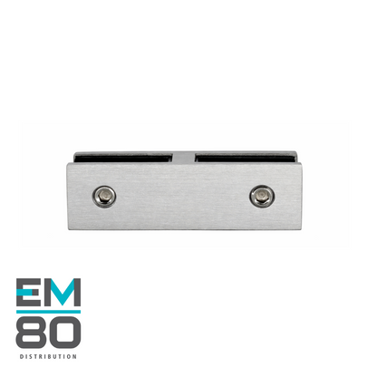 Attache 180 degrés pour verre 12mm en acier inoxydable de couleur inox brossé