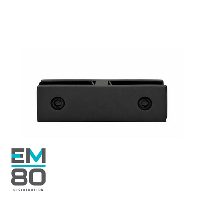 Attache 180 degrés mince pour verre 12mm de couleur noir mat
