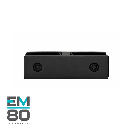 Attache 180 degrés mince pour verre 12mm de couleur noir mat
