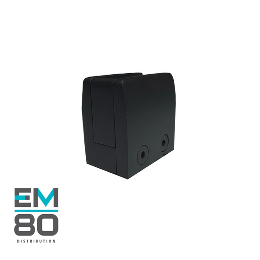 Connecteur au mur en acier inoxydable 316 pour verre 12mm avec plaque de support de couleur noir mat