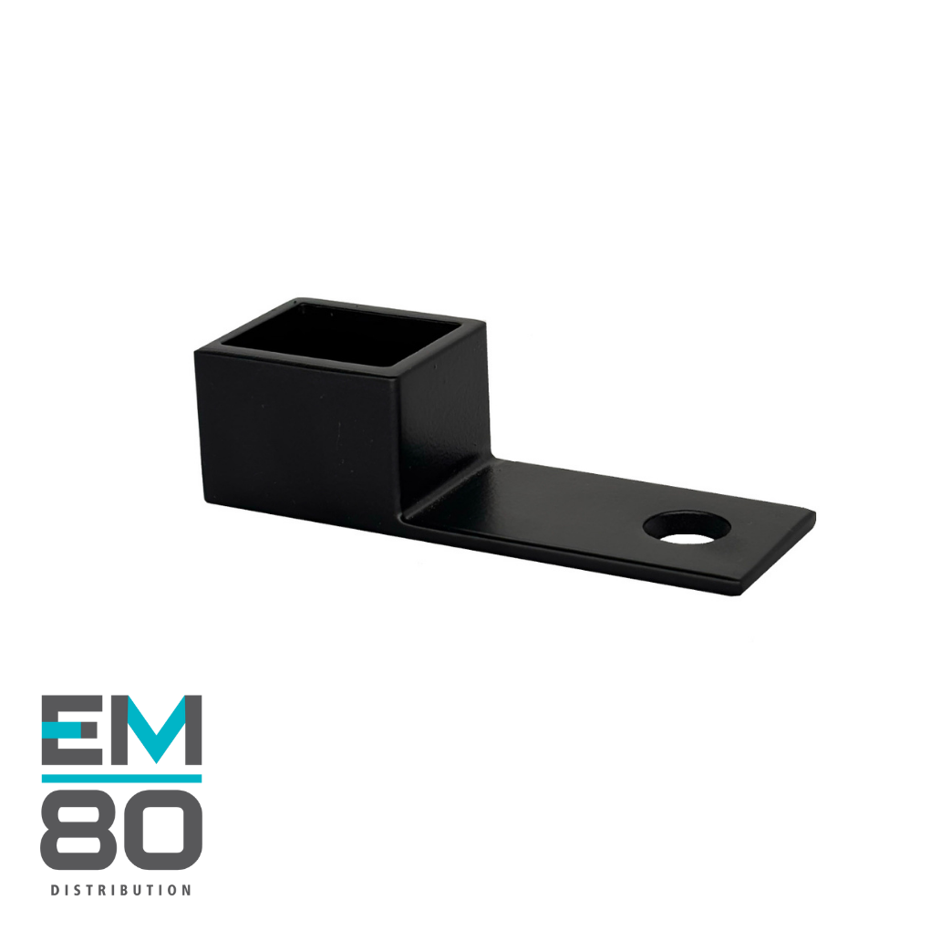 Connecteur allongé pour main courante 25mmx21mm en acier inoxydable couleur noir mat