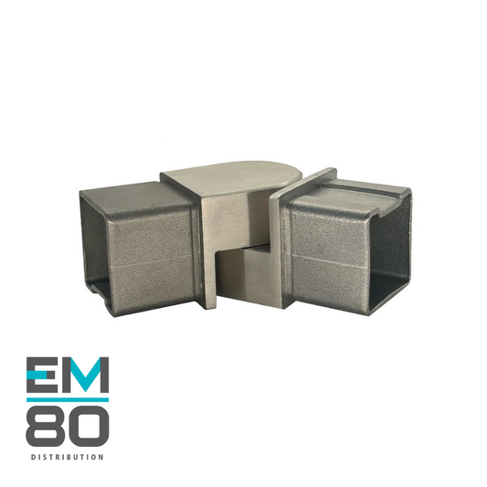 Connecteur pivotant horizontal 40x40mm hors verre