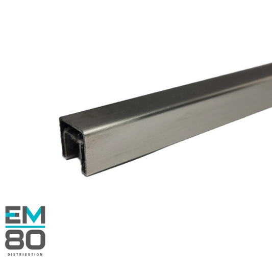 Main courante 25x21 mm sur verre