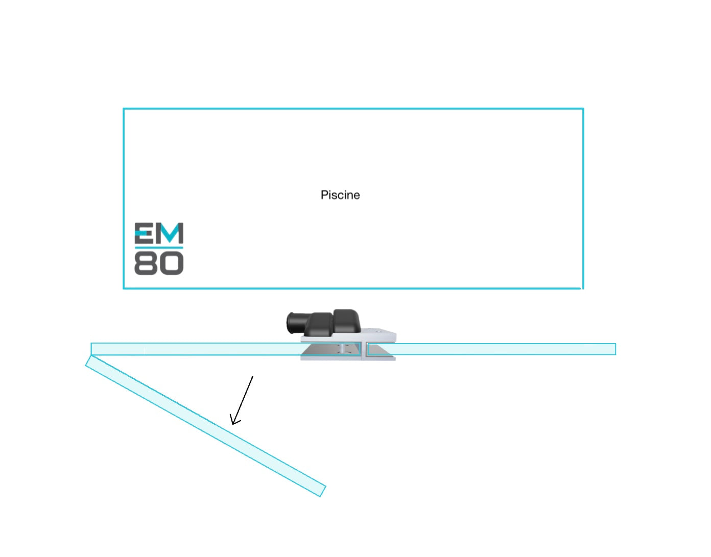 Loquet magnétique 180° ouverture extérieure