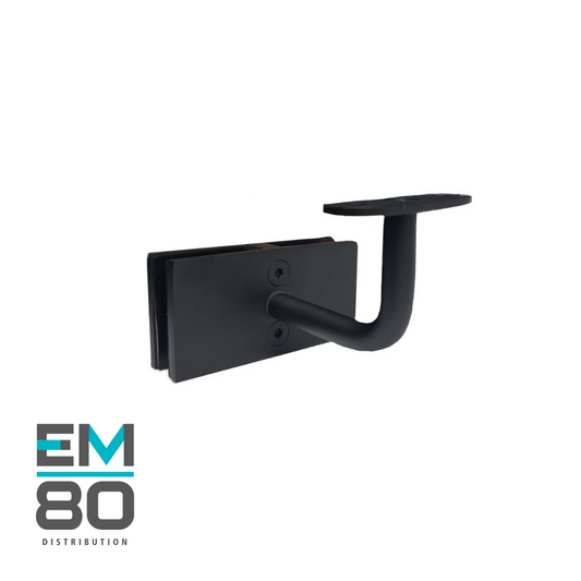 support en acier inoxydable pour main courante carré 180 noir mat